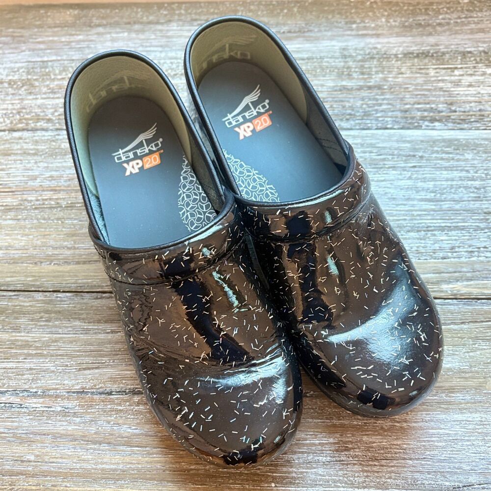 Dansko Clogs XP 2.0 Womens Size EU 41 US 10.5-11 Black Rainbow Fleck Nursing